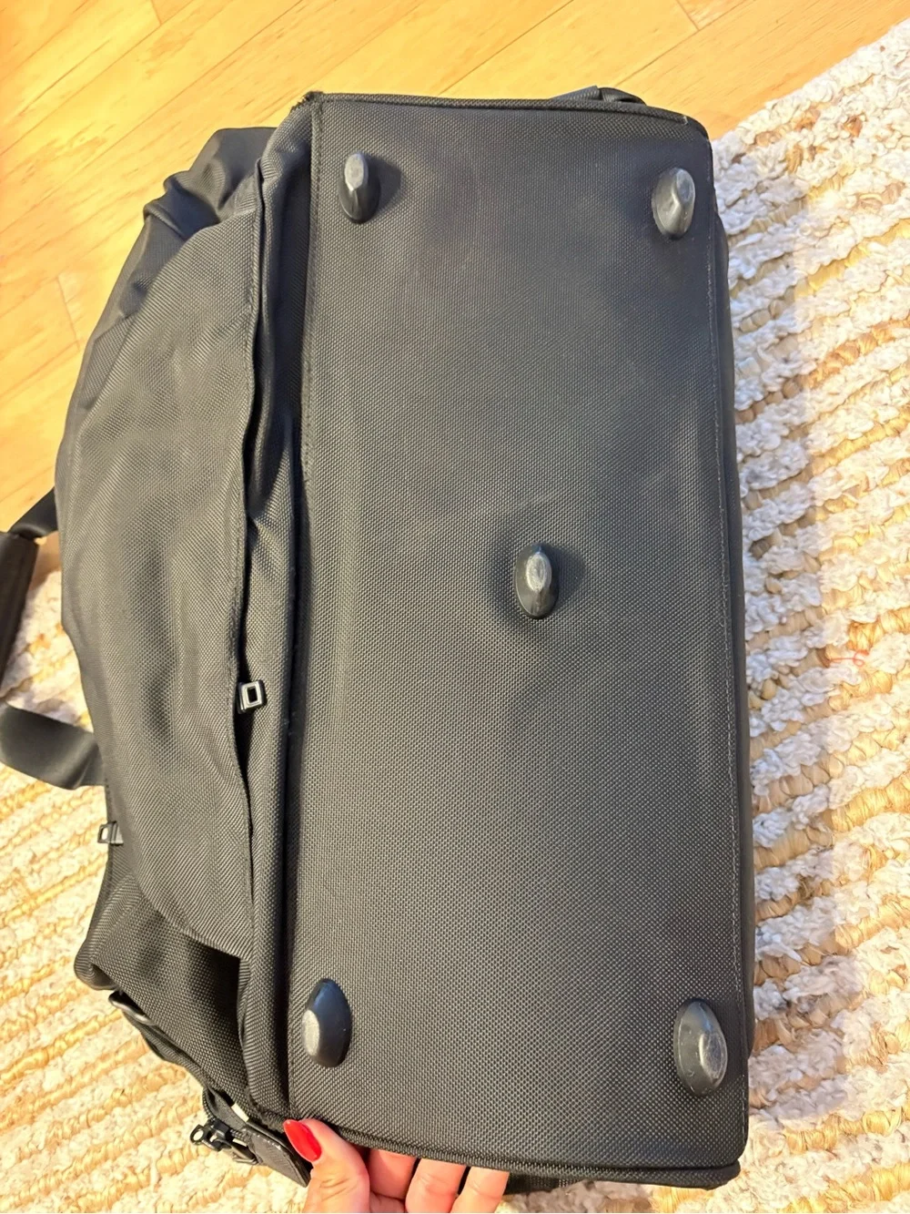 TUMI Alpha framed soft duffle in black
